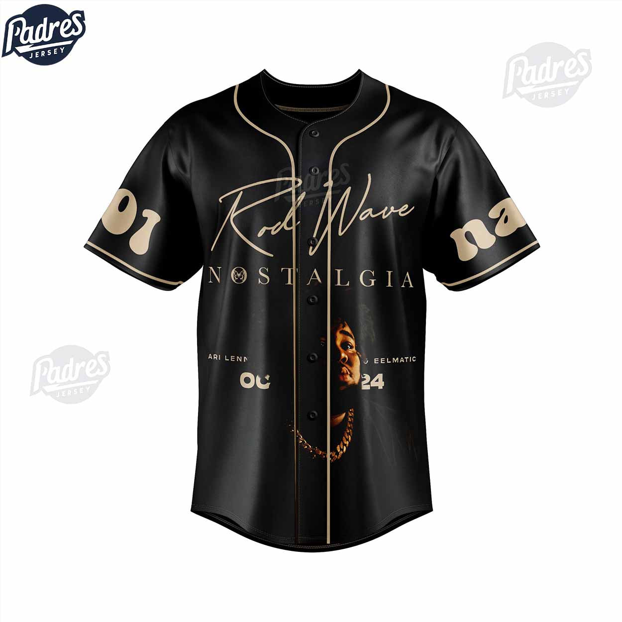 Rod Wave Nostalgia Tour 2024 Custom Baseball Jersey - Padres Jersey Oasis: Elevate Your Baseball Style Game