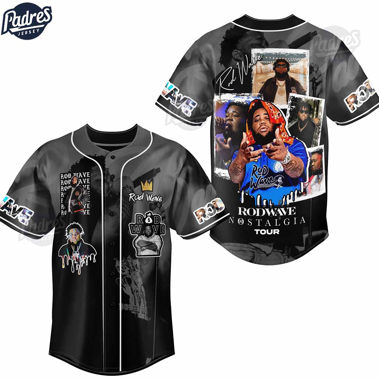 Rod Wave Nostalgia Tour Baseball Jersey - Padres Jersey Oasis: Elevate Your Baseball Style Game