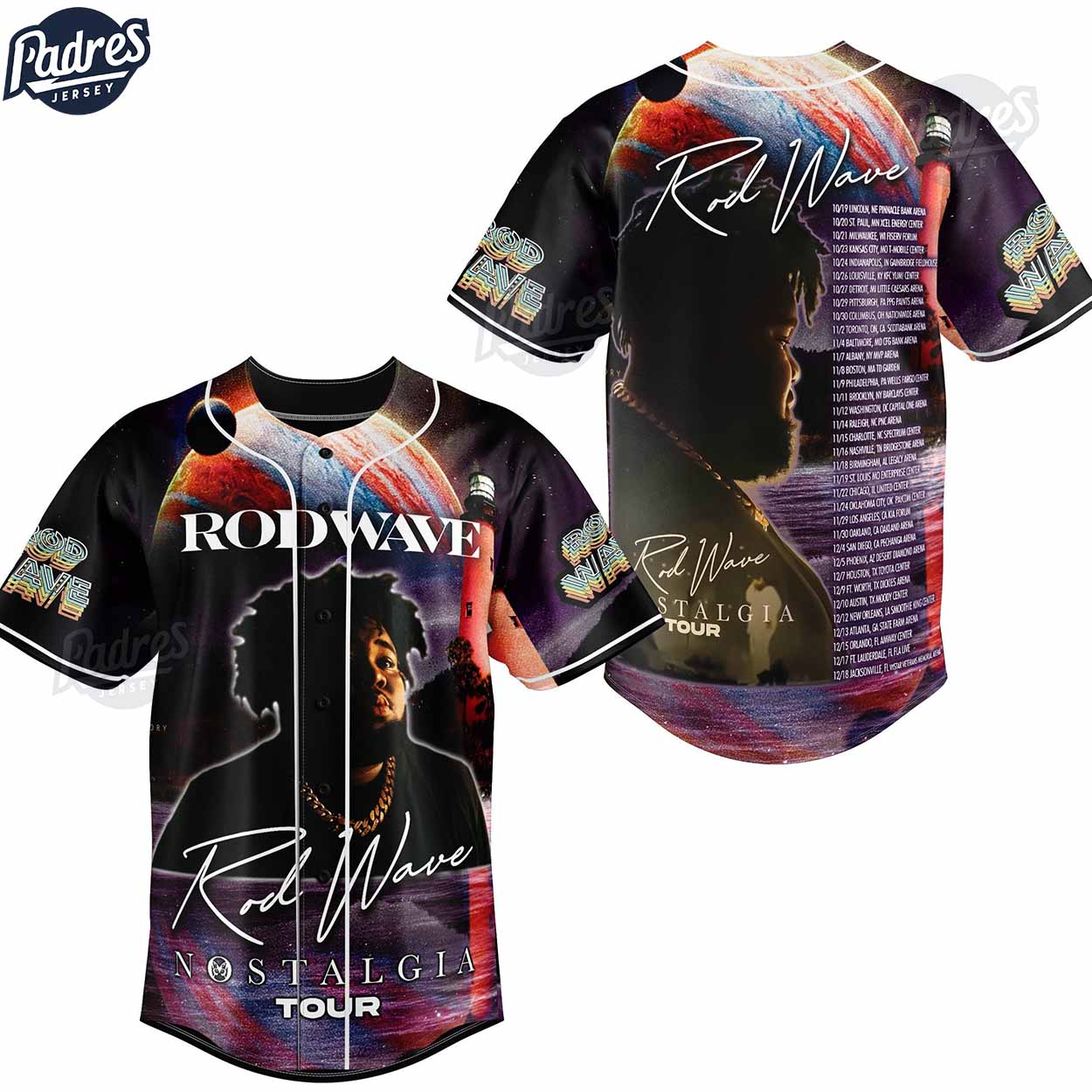Rod Wave Nostalgia Tour Baseball Jersey Style - Padres Jersey Oasis: Elevate Your Baseball Style Game