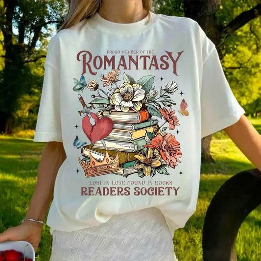 Romantasy Readers Society Crewneck, Book Lover Club Shirt, Romantasy Reader Tee, Fantasy Romance Book Shirt, Booktrovert Sweatshirt, Bookish Shirt