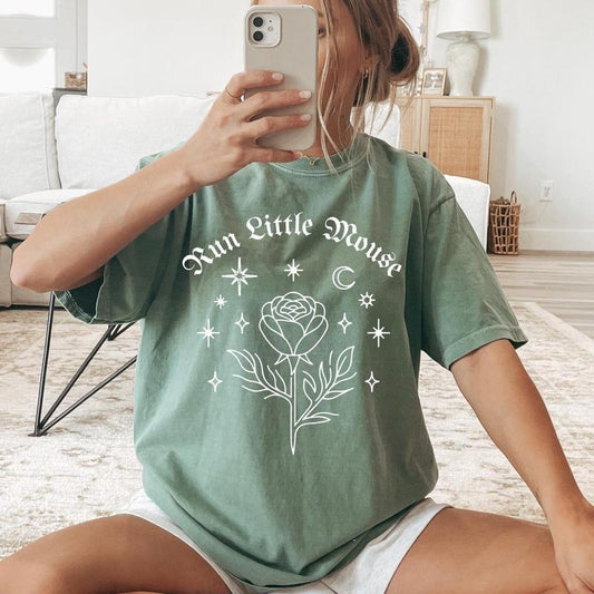 Run Little Mouse T-shirt, Haunting Adeline Shirt, Dark Romance Merch, Smut Reader, Women's Book Lover Gift, Rose