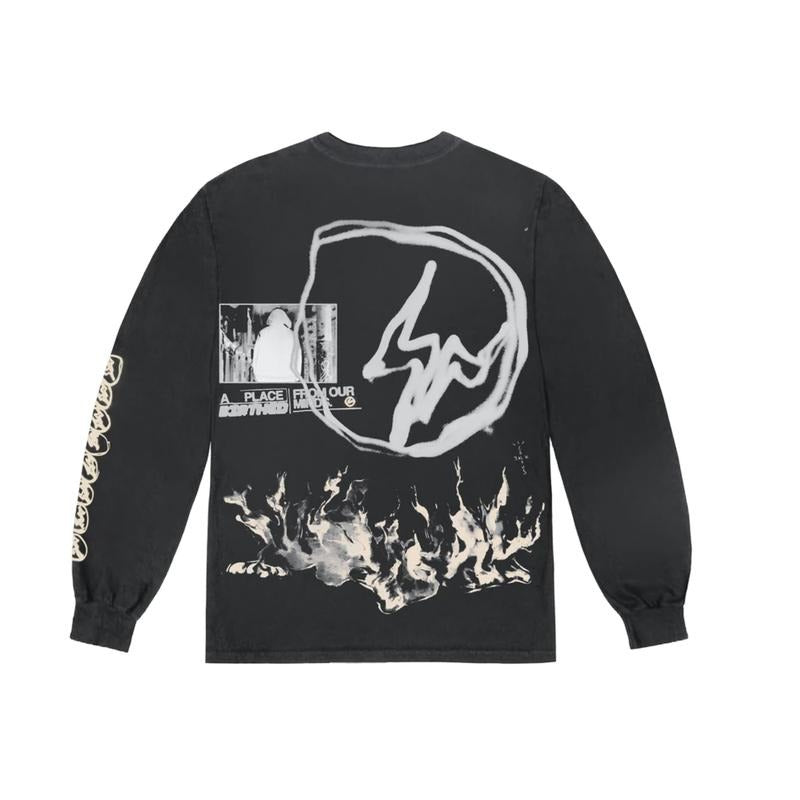 Travis Scott Cactus Jack For Fragment Logo L/S T-Shirt (CJFM-LS06) Men Size S-XL