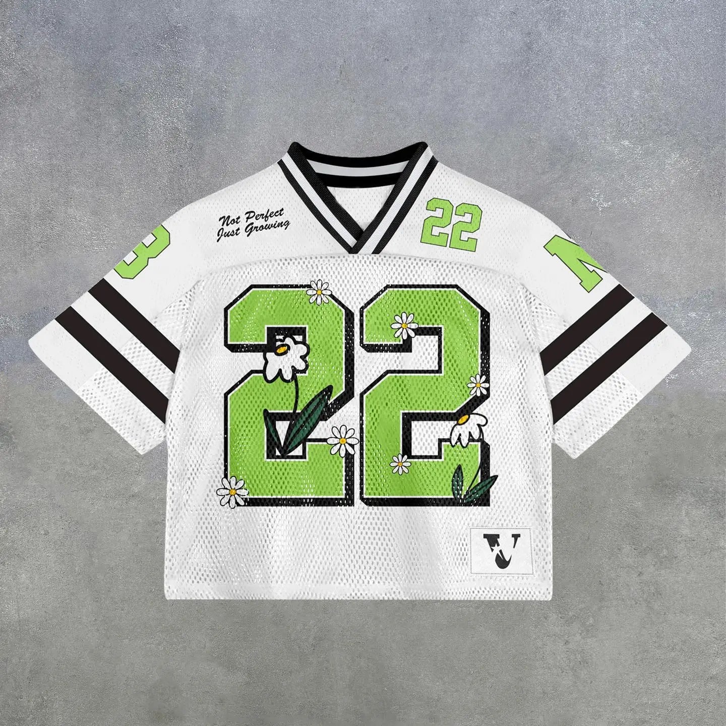American Hip Hop Graphics Crop Top Mesh Baseball Jerseys Style001