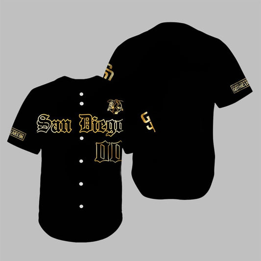 SD Padres Gothic Gold 2025 Jersey - Grishko.com