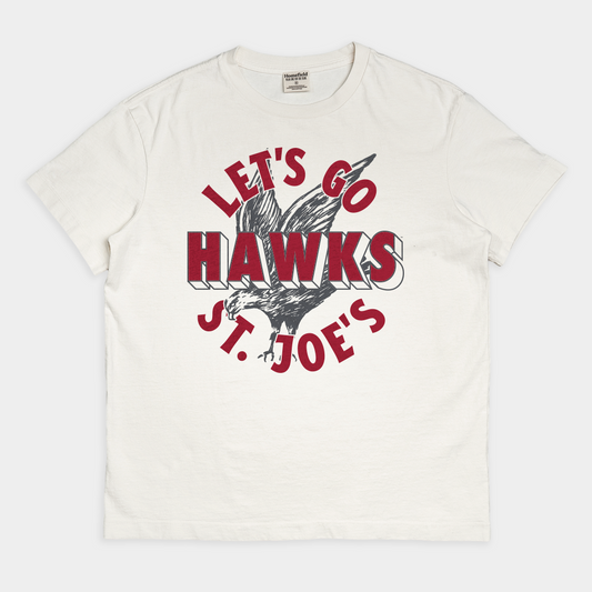 Saint Joseph's "Let's Go Hawks" Vintage Heavyweight Tee Style001