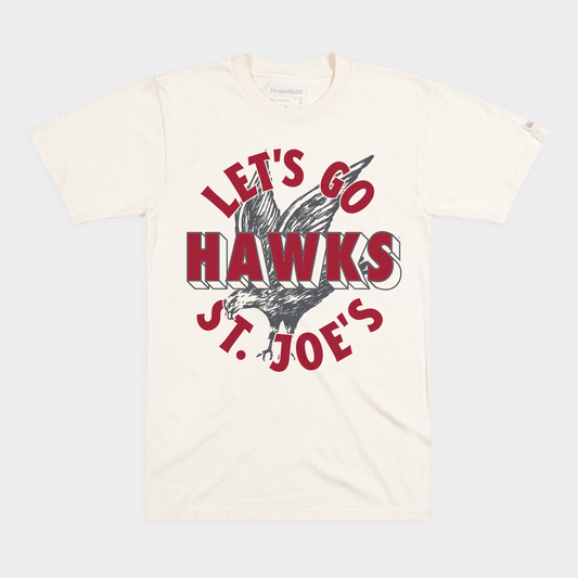 Saint Joseph's "Let's Go Hawks" Vintage Tee Style001