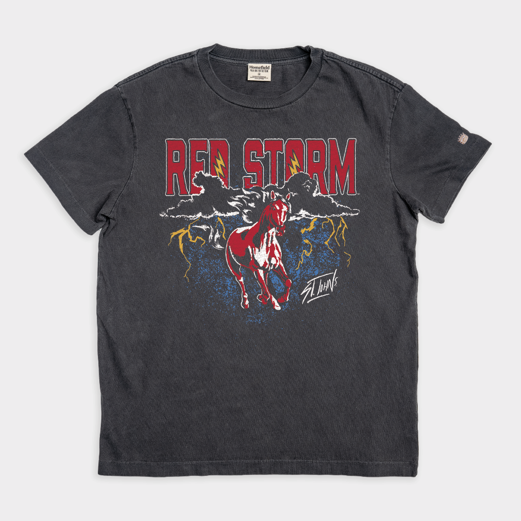 St. John's Red Storm Thunder Vintage Heavyweight Tee Style001