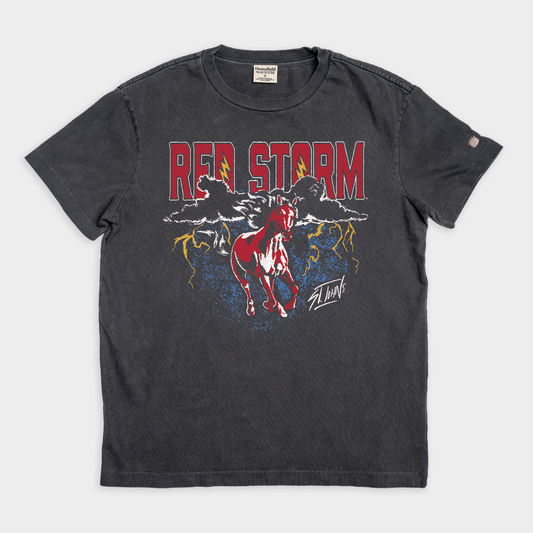 St. John's Red Storm Thunder Vintage Heavyweight Tee Style001