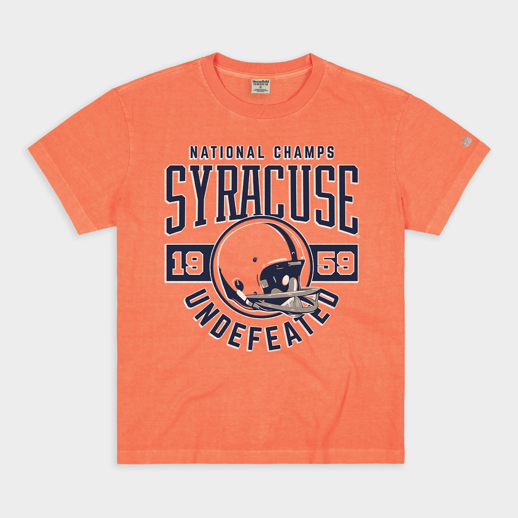 Syracuse Football 1959 National Champs Vintage Heavyweight Tee Style001