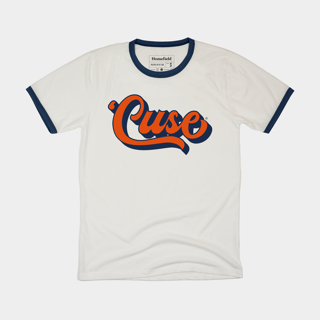 Syracuse Script "'Cuse" Ringer Tee Style001