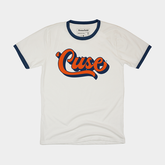 Syracuse Script "'Cuse" Ringer Tee Style001