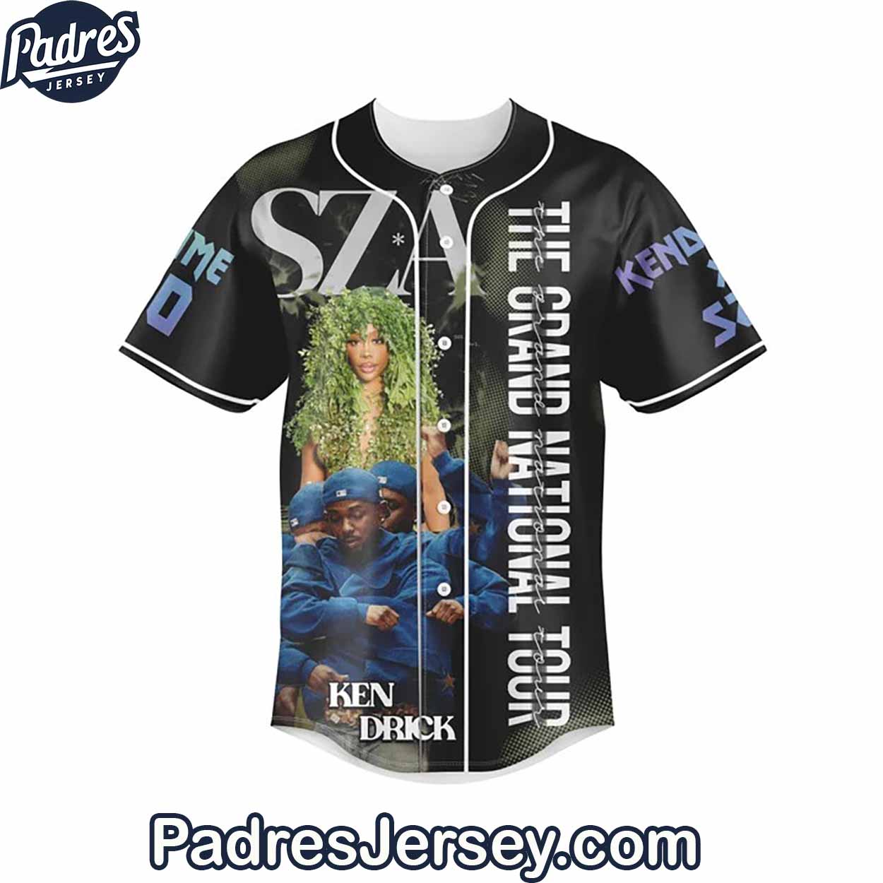 SZA And Kendrick Lamar The Grand National Tour Baseball Jersey - Padres Jersey Oasis: Elevate Your Baseball Style Game