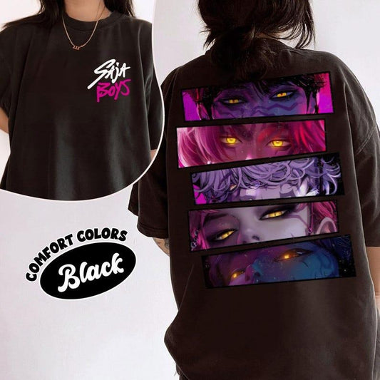 Saja Boys 2 Slide Comfort Shirt, Saja Boys Boy Band Shirt, Kpop Demon Inspired Movie Shirt, Demon Hunters Merch, Kpop Shirt, Boy Group Shirt