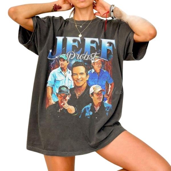 [Sale up to 30%] Vintage Jeff Probst T-Shirt: 90s Retro Survivor