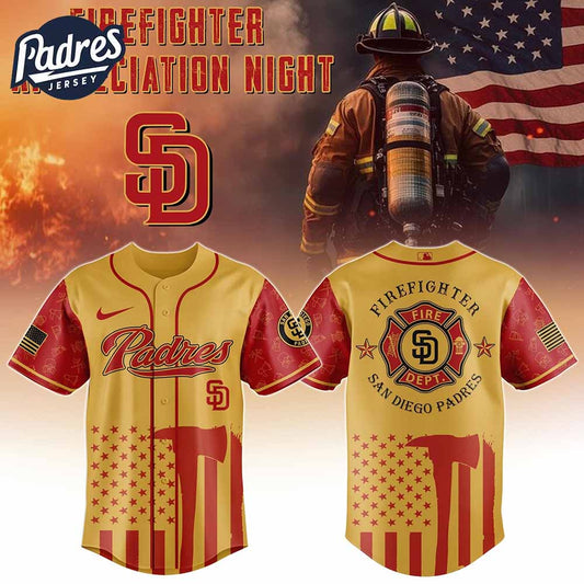 San Diego Padres Firefighter Night 2025 Baseball Jersey - Padres Jersey Oasis: Elevate Your Baseball Style Game