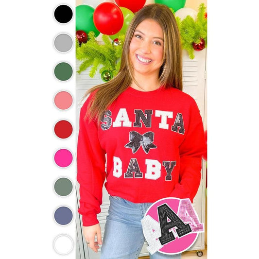 Santa Baby Sequin Graphic Sweatshirt