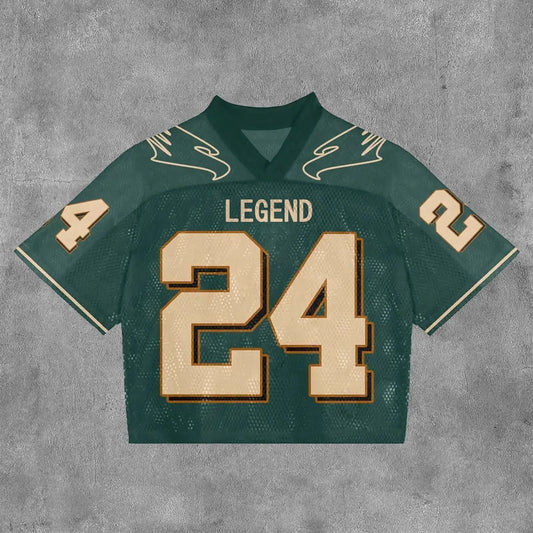 American Hip Hop Graphics Crop Top Mesh Baseball Jerseys Style003