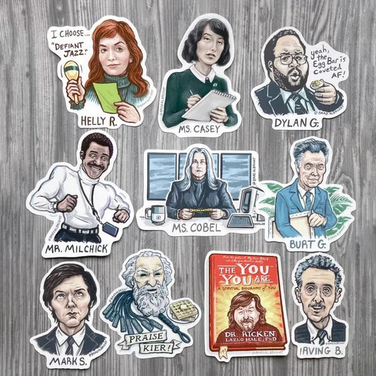 Severance Cast Portraits Stickers - Illustration Sticker Set - Waterproof Decals & Magnets