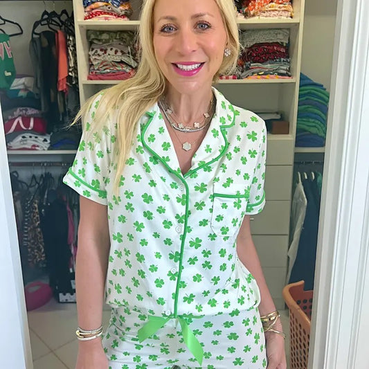 Shamrock Pajama Shorts Set