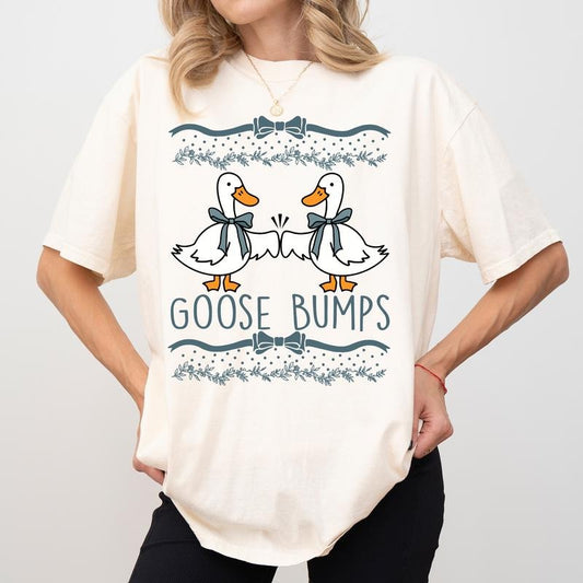 Silliest Goose Bump Comfort Colors Shirt, Funny Mama Goose T-shirt, Cute Ducks Bump Shirt, Vintage Original 1980s Goose Outfits, Summer Gift For Her
