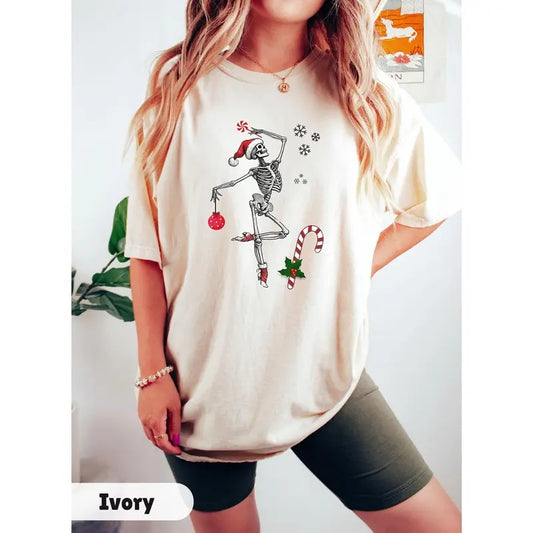 Skeleton Christmas Shirt Merry Christmas Shirts For Women Christmas Gift Shirt Merry Christmas Sweatshirt Christmas Tree Tee