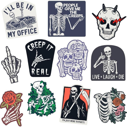 Skeleton Sticker Extra Large Stickers for Adults Funny Adhesives with Memes Halloween  Funny Sarcastic  Multi