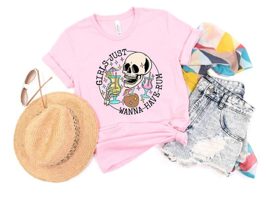 Skellie Girls Just Want to Have Rum T-Shirt