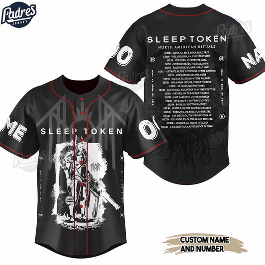 Sleep Token North America Tour Custom Baseball Jersey - Padres Jersey Oasis: Elevate Your Baseball Style Game
