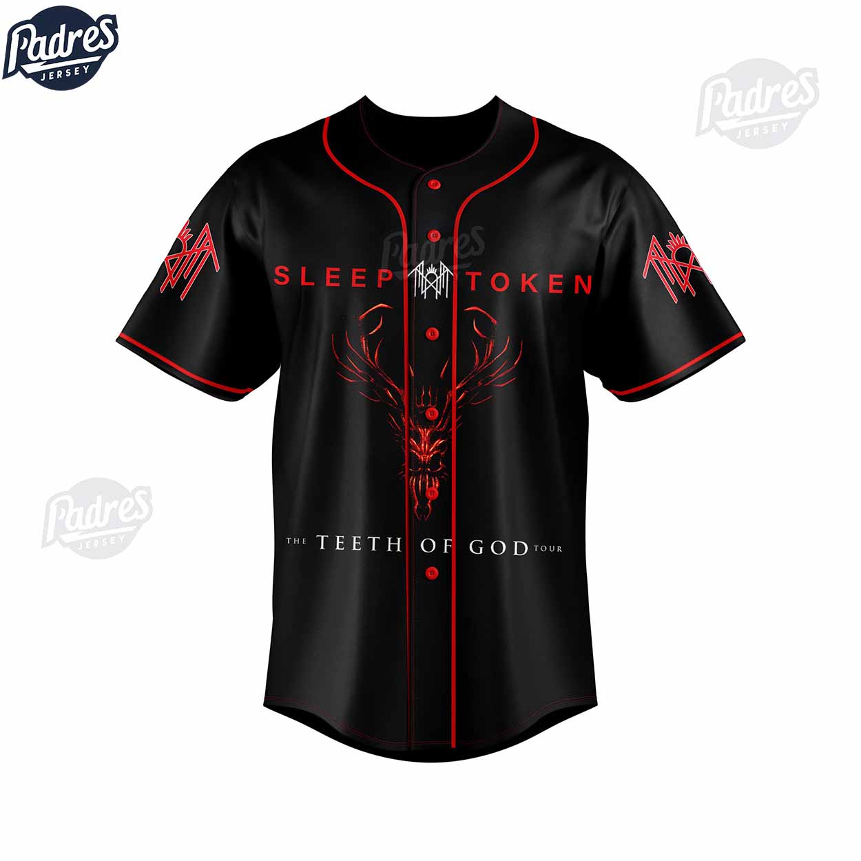 Sleep Token The Teeth Of God Tour Custom Baseball Jersey - Padres Jersey Oasis: Elevate Your Baseball Style Game
