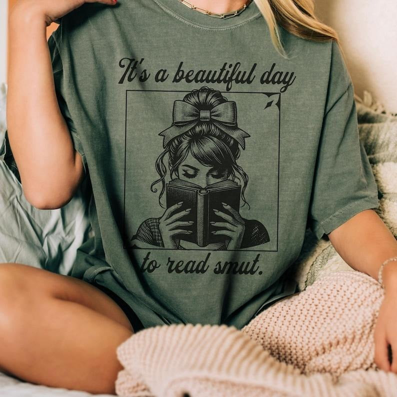 Smut Bookish Shirt, Funny Booktok Shirt, Book Addict Tee, Coquette Bow, Bookish Aesthetic, Comfort Colors, Gift for Mom, Spicy Book Club
