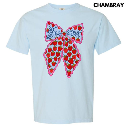 So Berry Sweet Bow Comfort Colors T-Shirt 'NLB'