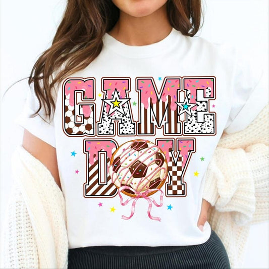 Soccer Game Day T-Shirt, Soccer Mama T-Shirt, Soc-cer Donut T-Shirt, Game Day Soccer Shirt