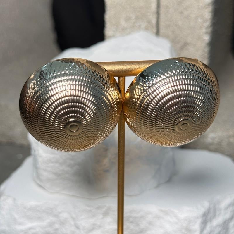 Solar Orbit Textured Studs Earrings