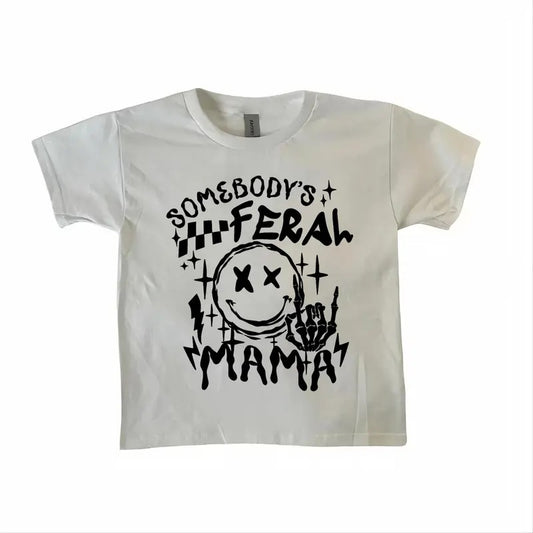 Somebody's Feral Mama Baby Tee, Feral Mama Baby Tee, Mom Baby Tee, Mom Life Baby Tee, Gift For Mom, Sarcastic Mom Baby Tee
