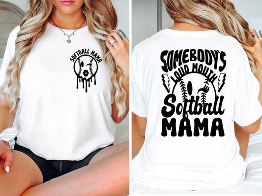 Somebody's Loud Mouth Softball Mama Shirt, Softball Mama Shirt, Softball Mom Sweatshirt, Softball Sweatshirt, Loud Mouth  T-shirt, sweater and Hoodie