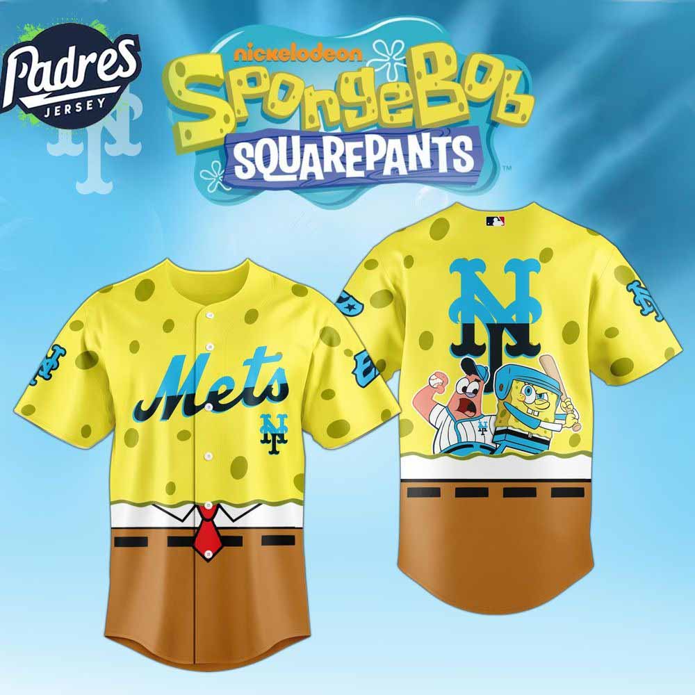 Spongebob X New York Mets Baseball Jersey 2025 - Padres Jersey Oasis: Elevate Your Baseball Style Game