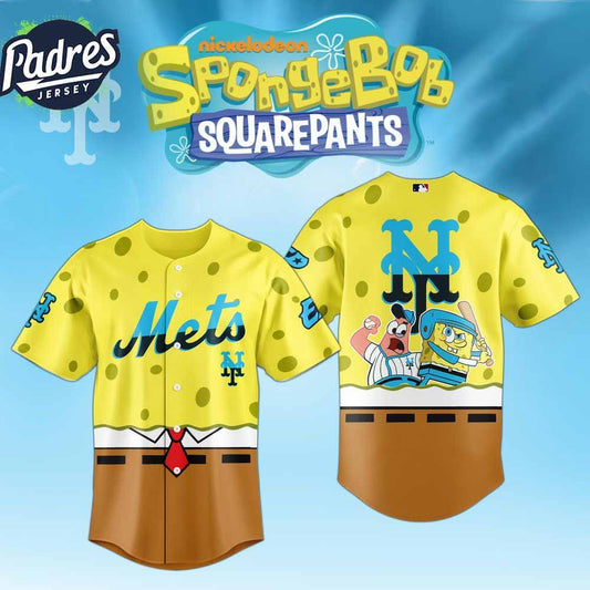 Spongebob X New York Mets Baseball Jersey 2025 - Padres Jersey Oasis: Elevate Your Baseball Style Game