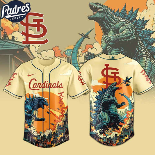 St Louis Cardinals MLB Godzilla 2025 Baseball Jersey - Padres Jersey Oasis: Elevate Your Baseball Style Game