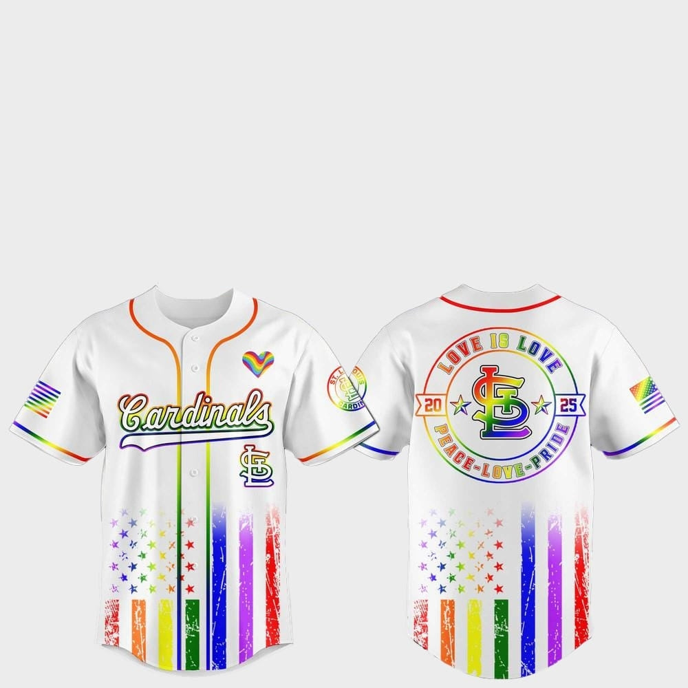 St Louis Cardinals Pride Month Love Is Love 2025 Jersey - Grishko.com