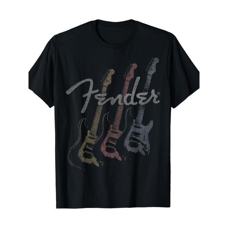 Stacked Guitar Faded Logo T-Shirt Made in USA