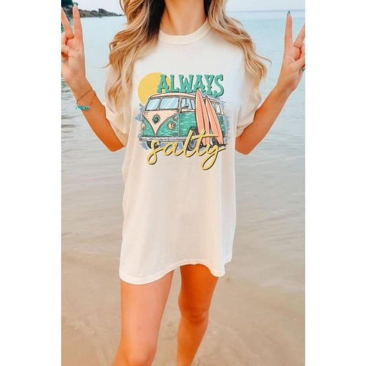 Stay Salty Shirt, Beach Tee, Boho summer Tshirt, Vintage Summer t-shirt, Vintage Coastal Cowgirl, Salty Tee style 02