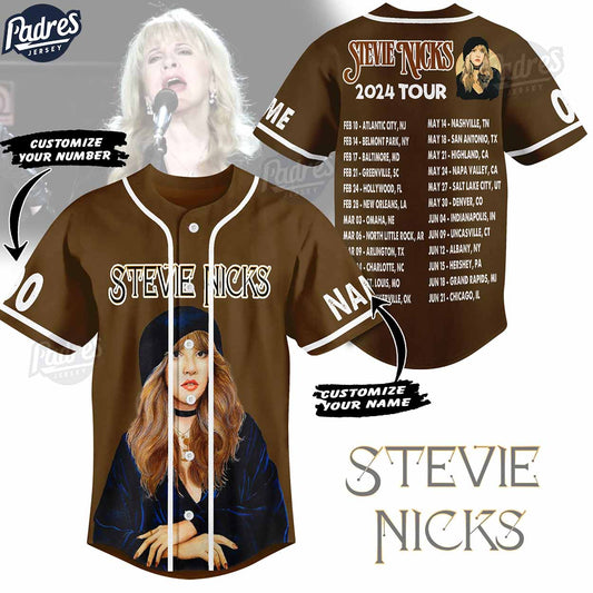 Stevie Nicks Tour 2024 Custom Baseball Jersey Style - Padres Jersey Oasis: Elevate Your Baseball Style Game