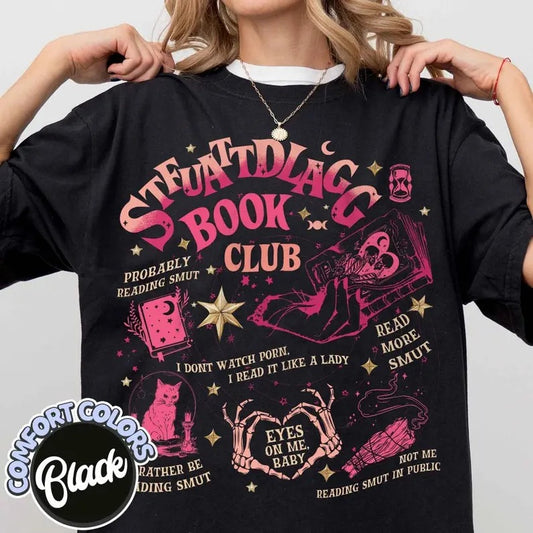 Stfuattdlagg Book Club  Shirt, Stfuattdlagg , Spicy Book Club Shirt, Stuff For Book Lovers  Cotton Crewneck Shortsleeve Casual Fit Jersey Womenswear