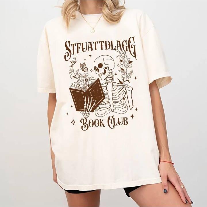 Stfuattdlagg Book Club Shirt, Book Lover T-shirt, Unisex Bookworm Comfort Colors Shirts, Bookish Tee, Gift For Book Lovers
