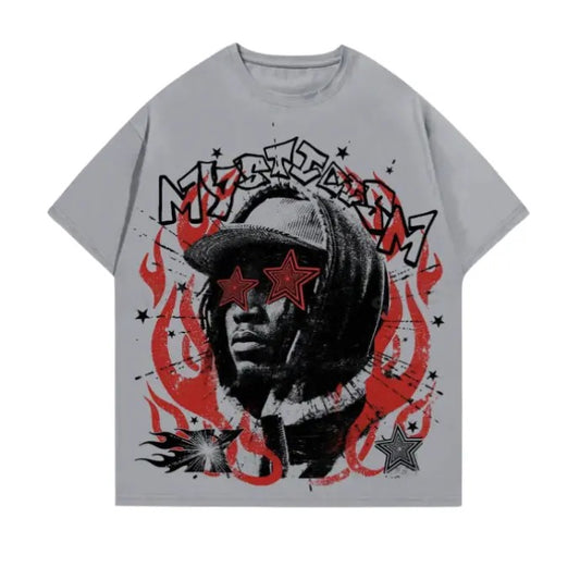 Street Life Men's Portrait Printed Short Sleeve T-Shirt, Suitable For Spring & Summer Daily Wear Tshirt, Sweatshirt, Hoodie Size S- 3XL,Gift For Women Top Womenswear Underwear Humen, Underwear Tshirt Lady Streetwear Human Shortsleeve Shoe Tropical Wetsuit