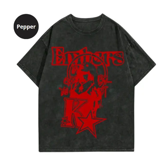 Street Life Men's Short Sleeve T-Shirt With Crinkled Snowflake Letter & Star Print Tshirt, Sweatshirt, Hoodie Size S- 3XL,Gift For Women Top Womenswear Underwear Humen, Underwear Tshirt Lady Streetwear Human Shortsleeve Shoe Tropical Crewneck