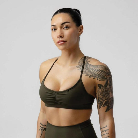 Strive Bra - Forest Green Womenswear Adjustable Breathable Lightweight Comfort