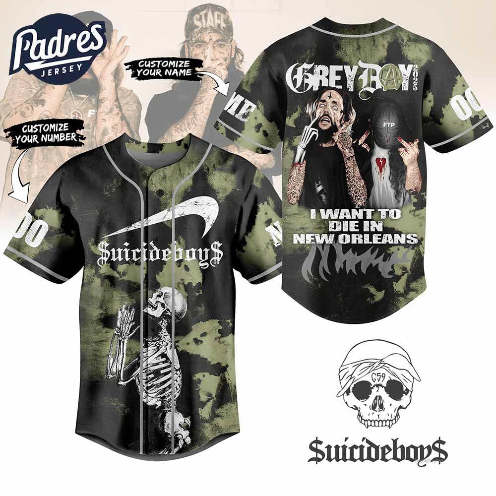 SuicideboyS Tour 2025 Baseball Jersey Gothic Punk Rap Style - Padres Jersey Oasis: Elevate Your Baseball Style Game