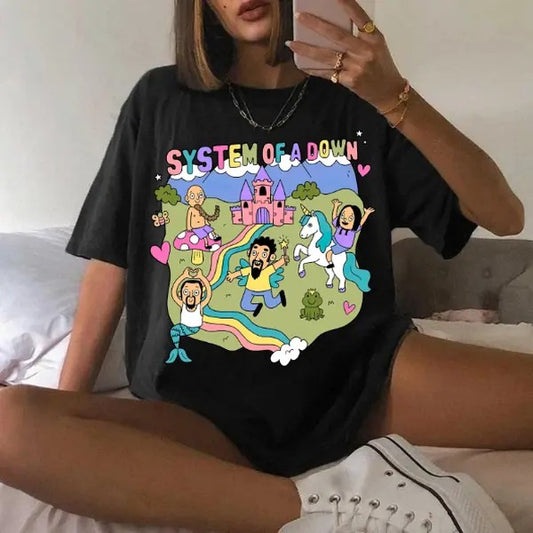 System of a Down - System of a Down Unisex T-shirt Metal Band Shirt Casual Cotton Casual Cotton