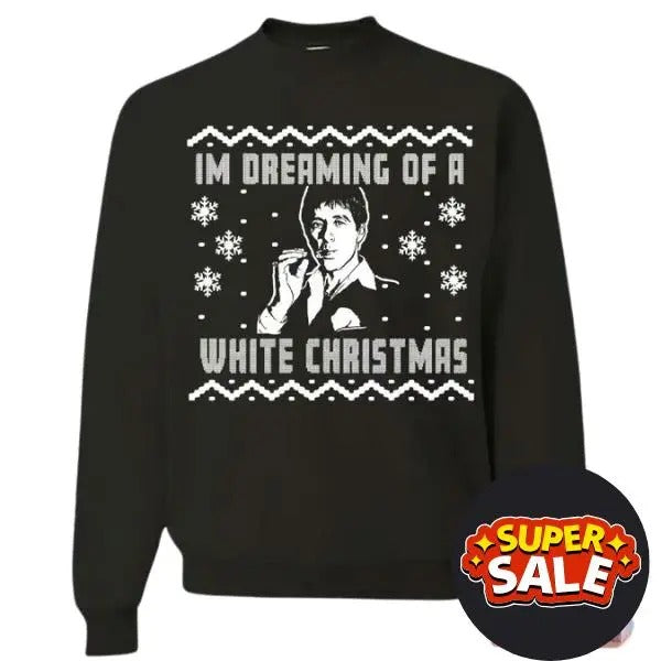 Scarface Christmas, Ugly Christmas Crewneck Hoodie/Sweatshirt/T-Shirt, For Men, For Women - Unisex Style, 100% Cotton, Pullover unisex hoodie